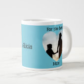 Para la Mejor Mamá Tweetalig Moederdag Hart Grote Koffiekop (Voorkant rechts)