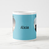 Para la Mejor Mamá Tweetalig Moederdag Hart Grote Koffiekop (Voorkant)