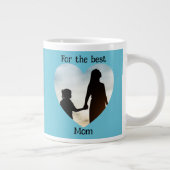 Para la Mejor Mamá Tweetalig Moederdag Hart Grote Koffiekop (Rechts)