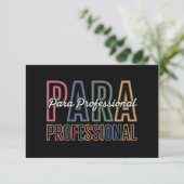 Para Paraprofessional Paraeducator eerste dag teru Bedankkaart (Staand voorkant)