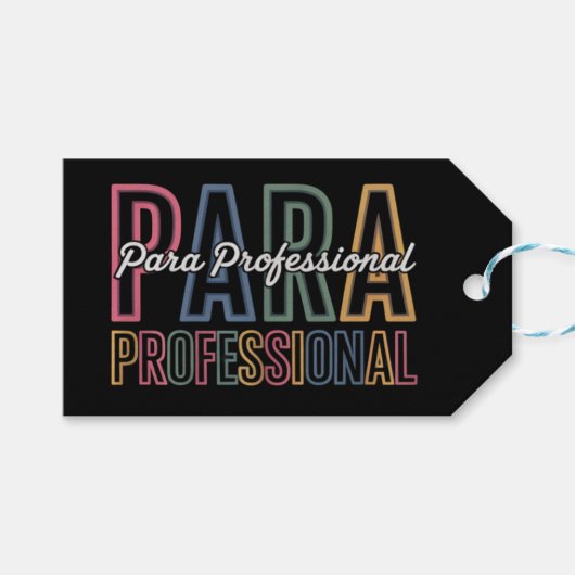 Para Paraprofessional Paraeducator eerste dag teru Cadeaulabel (Voorkant (Horizontaal))