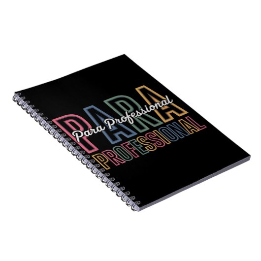 Para Paraprofessional Paraeducator Eerste Dag Teru Notitieboek (Rechterzijde)