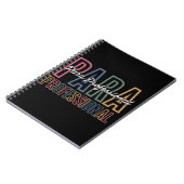 Para Paraprofessional Paraeducator Eerste Dag Teru Notitieboek (Linkerzijde)