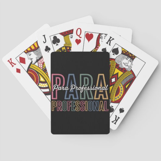 Para Paraprofessional Paraeducator Eerste Dag Teru Pokerkaarten (Achterkant)