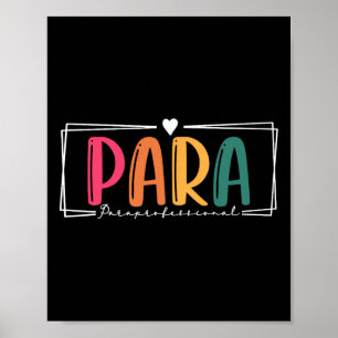 Para Paraprofessional Paraeducator Eerste Dag Teru Poster