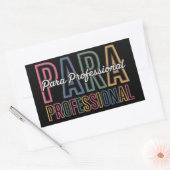 Para Paraprofessionele Paraeducator Eerste Dag Ter Rechthoekige Sticker (Envelop)