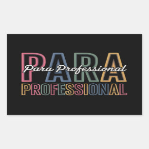 Para Paraprofessionele Paraeducator Eerste Dag Ter Rechthoekige Sticker
