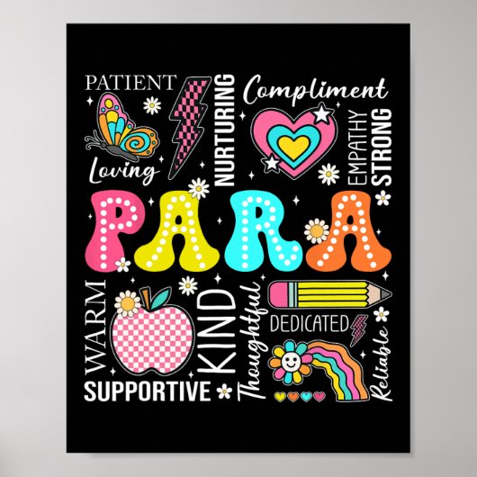 Para-professioneel docent 1e dag terug naar school poster (Voorkant)