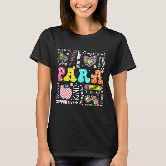 Para-professioneel docent 1e dag terug naar school t-shirt (Voorkant)