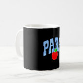 Para-professionele leraar terug naar school eerste koffiemok (Voorkant links)