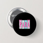 Para-professionele leraar terug naar school eerste ronde button 5,7 cm (Voorkant /achterkant)