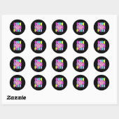 Para-professionele leraar terug naar school eerste ronde sticker (Vel)