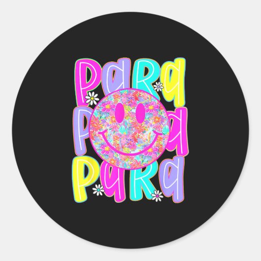 Para-professionele leraar terug naar school eerste ronde sticker (Voorkant)