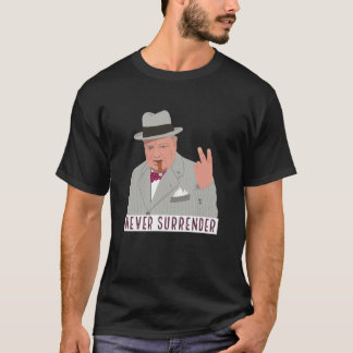 Para Reg versie WINSTON CHURCHILL - NOOIT SURREND T-shirt