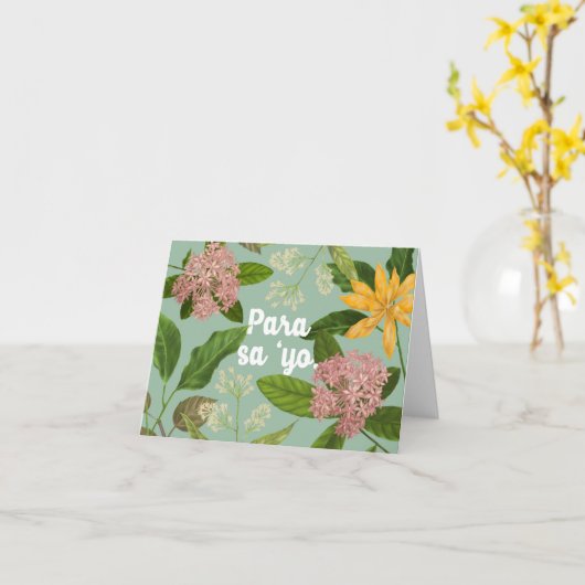 "Para sa 'yo" (Voor jou) Filipijnse bloemen Kaart (Gele Bloem)