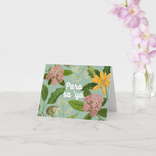 "Para sa 'yo" (Voor jou) Filipijnse bloemen Kaart