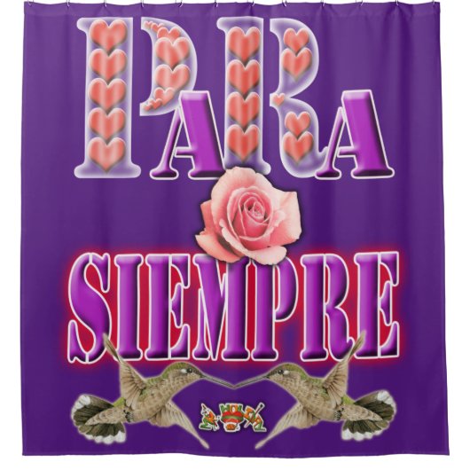 Para Siempre Shower Curtain Douchegordijn (Voorkant)