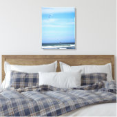 Para Surfer in de lucht boven het strand Kleur 16x Canvas Afdruk (Insitu (Slaapkamer))