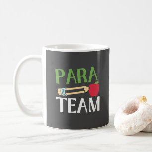 Para team paraprofessional opvoeder leraar koffiemok