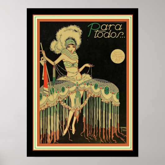Para Todos Art Deco Poster 12 x 16 (Voorkant)