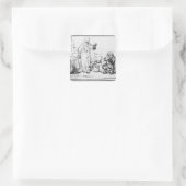 Parabel van de meedogenloze schuldeiser vierkante sticker (Tas)