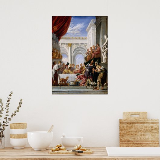 Parable of Lazarus, Domenico Fetti Fine Art Poster (Keuken)