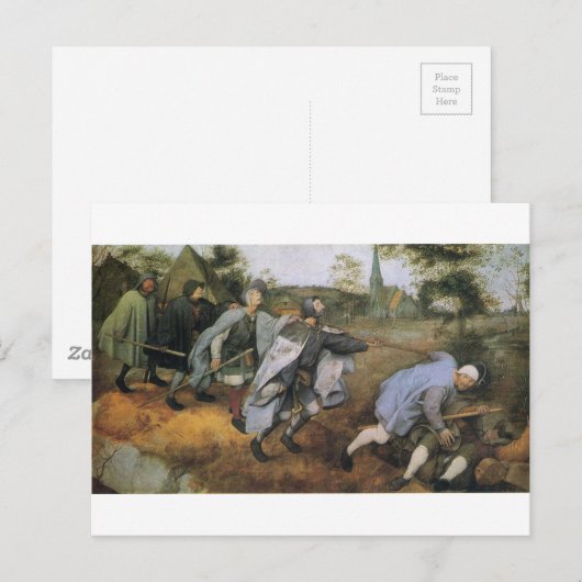 Parable of the Blind by Pieter Bruegel the Elder Briefkaart (Voorkant / Achterkant)