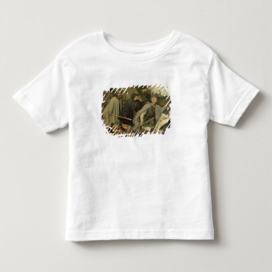 Parable of the Blind, detail of three blind Kinder Shirts (Voorkant)
