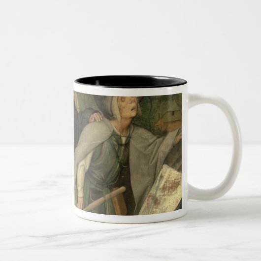 Parable of the Blind, detail of three blind Tweekleurige Koffiemok (Rechts)