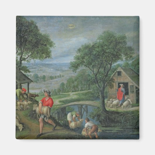 Parable of the Good Shepherd, c.1580-90 Magneet (Voorkant)