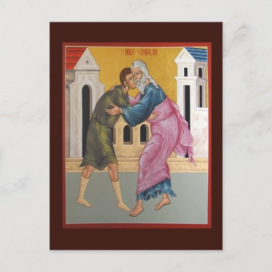 Parable of the Prodigal Son Prayer Card Briefkaart (Voorkant)