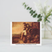 Parable of the Treasure by Rembrandt van Rijn Briefkaart (Staand voorkant)