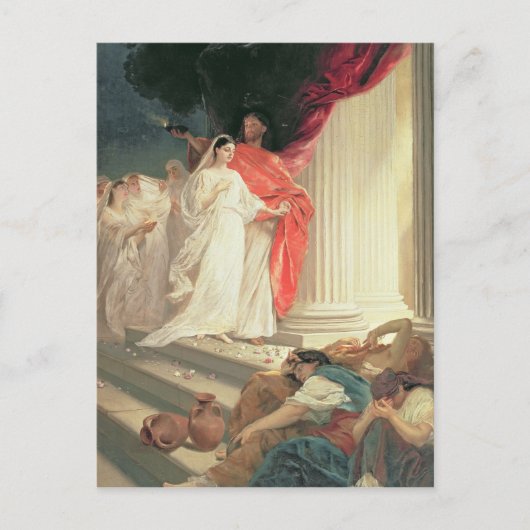 Parable of the Wise and Foolish Virgins, 1886 Briefkaart (Voorkant)