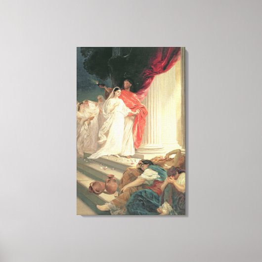 Parable of the Wise and Foolish Virgins, 1886 Canvas Afdruk (Voorkant)