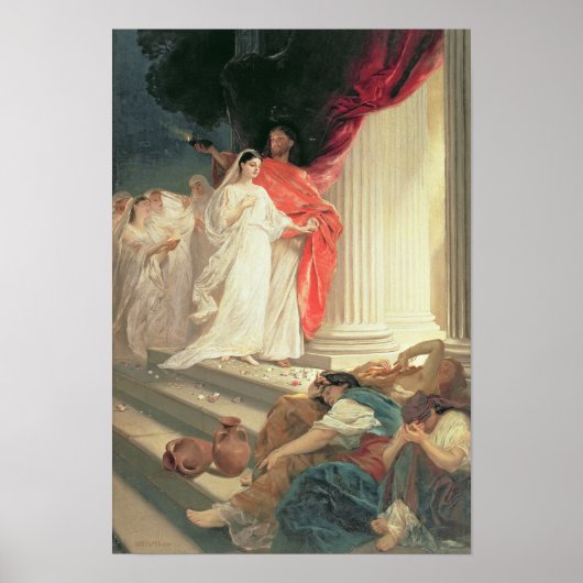 Parable of the Wise and Foolish Virgins, 1886 Poster (Voorkant)