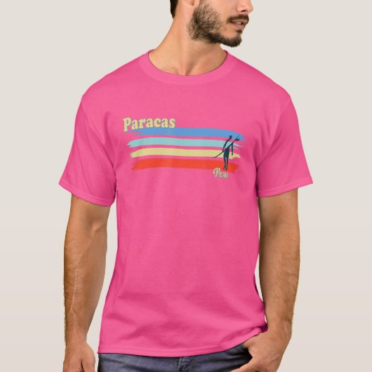 Paracas Peru Surfstrand T-shirt (Voorkant)