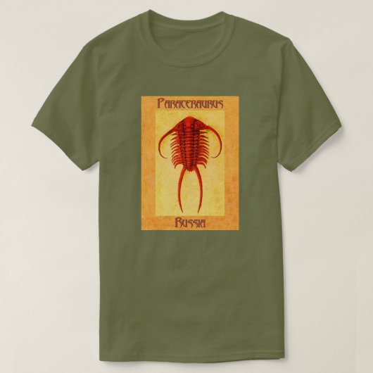 Paraceraurus fossiele trilobiet t-shirt (Design voorkant)