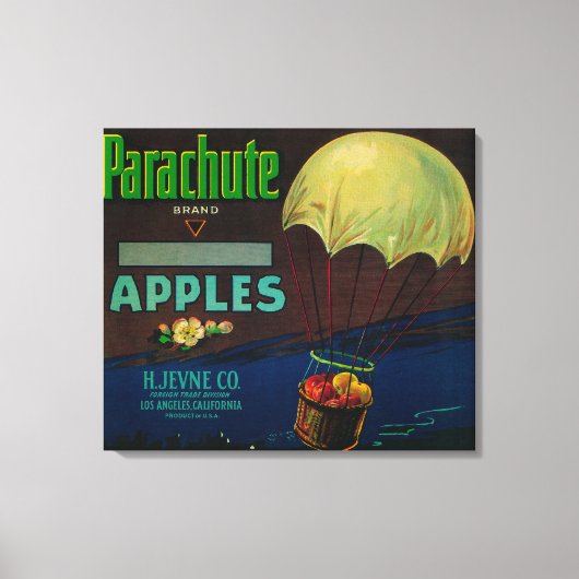Parachute Apple-label Canvas Afdruk (Voorkant)