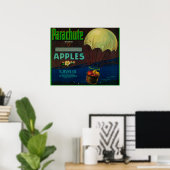 Parachute Apple-label Poster (Thuiskantoor)