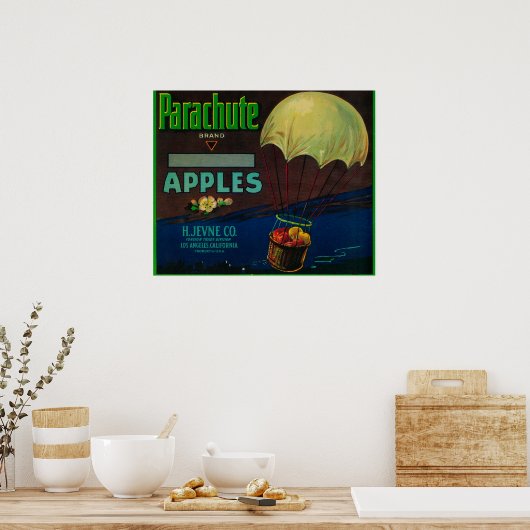 Parachute Apple-label Poster (Keuken)