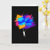 Parachute Colors Skydiver Skydiving Kaart (Gele Bloem)