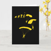 Parachute Evolution Skydiver Skydiving Kaart (Gele Bloem)