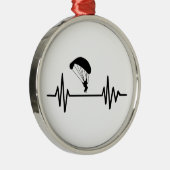 Parachute frequentie metalen ornament (Rechts)