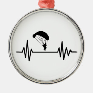 Parachute frequentie metalen ornament