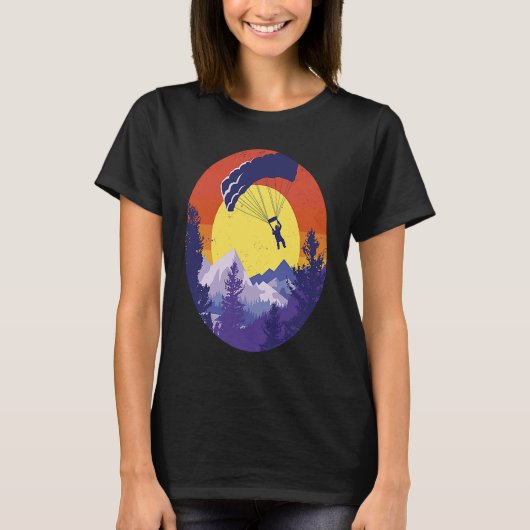 Parachute Guy Adventure in the mountains and beach T-shirt (Voorkant)