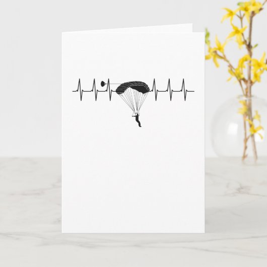 Parachute hartslag Skydive Pulse Kaart (Gele Bloem)