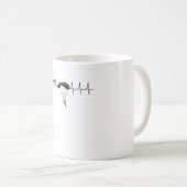 Parachute hartslag Skydiving Sykdive Pulse Koffiemok (Voorkant rechts)