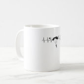 Parachute hartslag Skydiving Sykdive Pulse Koffiemok (Voorkant links)