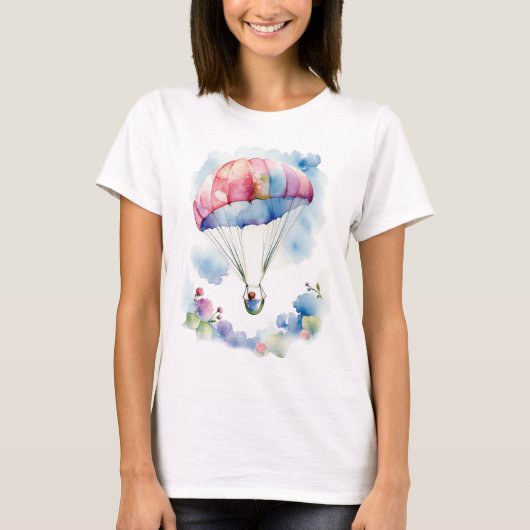 Parachute in de wolken t-shirt (Voorkant)
