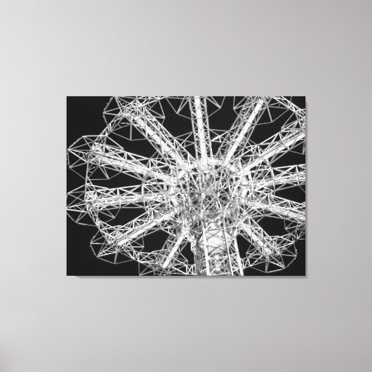 'Parachute Jump Close-up' Ingepakt Canvas Print (Voorkant)